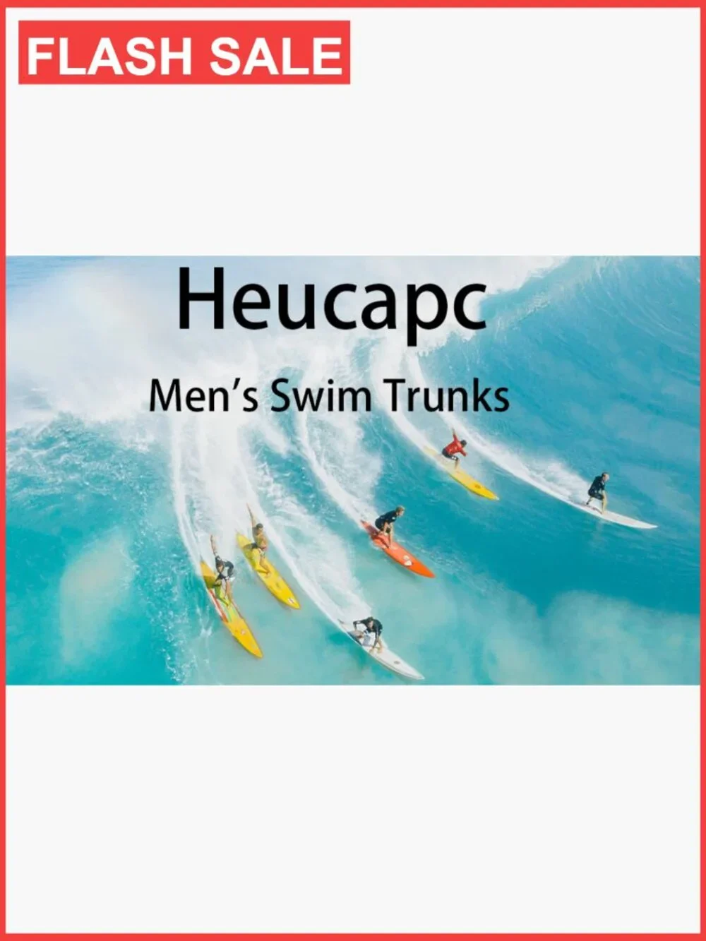 Men's Quick Dry Swim Trunks with Mesh Lining and Pockets